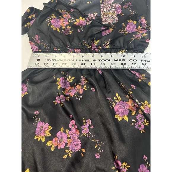 Midi Dress Flowy sleeves Sophisticated Floral Design Women's Size S - Picture 6 of 8